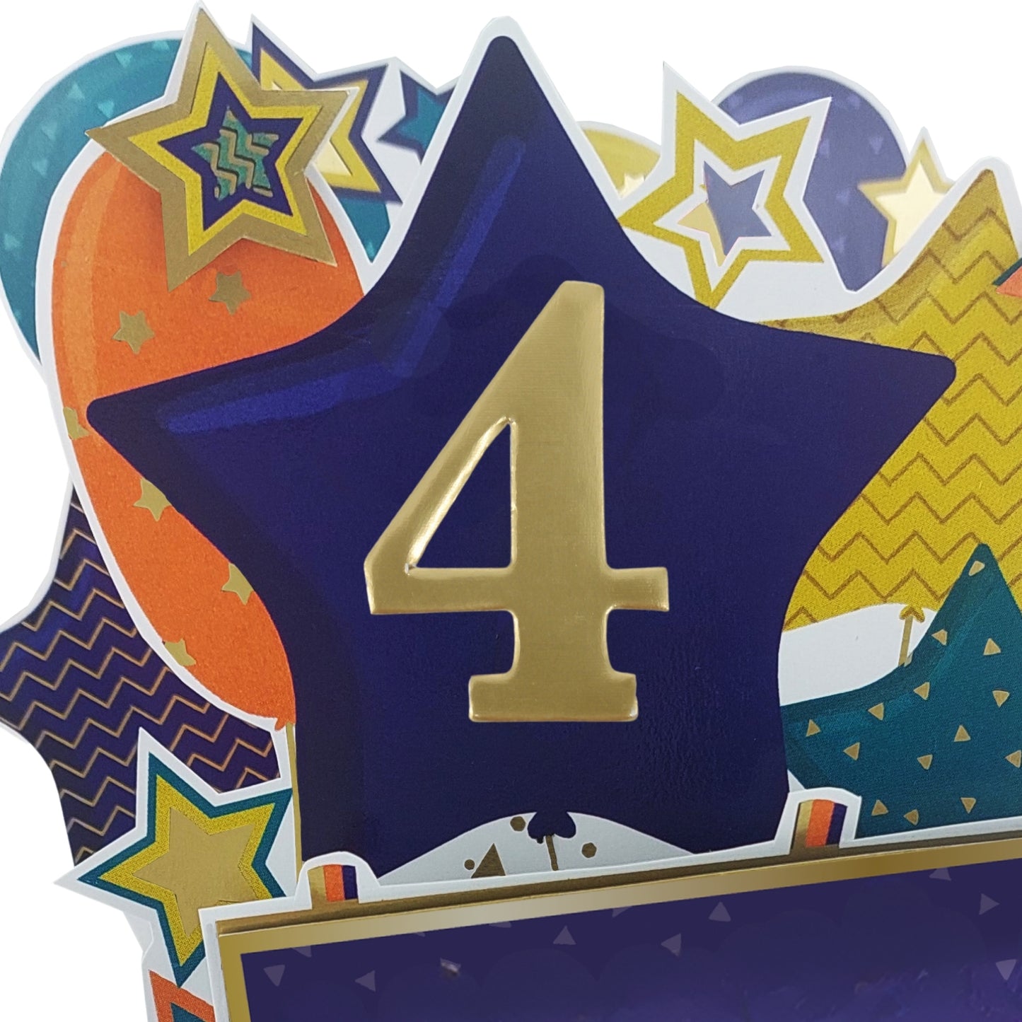 Age 4 Gold Numbers For Birthday Clever Cubes
