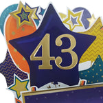 Age 43 Gold Numbers For Birthday Clever Cubes