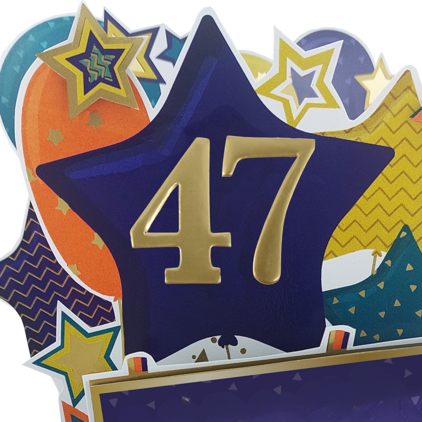 Age 47 Gold Numbers For Birthday Clever Cubes