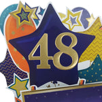 Age 48 Gold Numbers For Birthday Clever Cubes