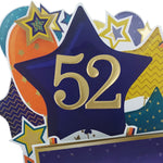 Age 52 Gold Numbers For Birthday Clever Cubes
