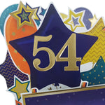 Age 54 Gold Numbers For Birthday Clever Cubes