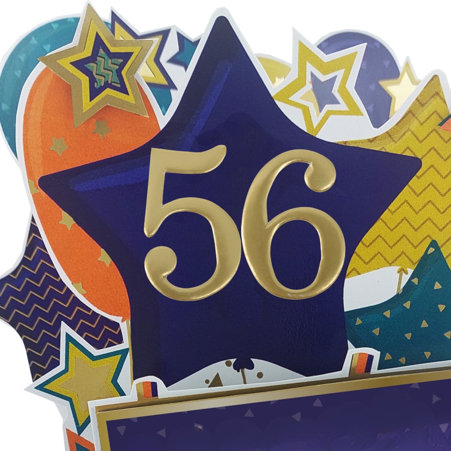 Age 56 Gold Numbers For Birthday Clever Cubes
