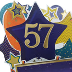 Age 57 Gold Numbers For Birthday Clever Cubes