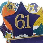 Age 61 Gold Numbers For Birthday Clever Cubes