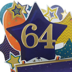 Age 64 Gold Numbers For Birthday Clever Cubes