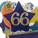 Age 66 Gold Numbers For Birthday Clever Cubes