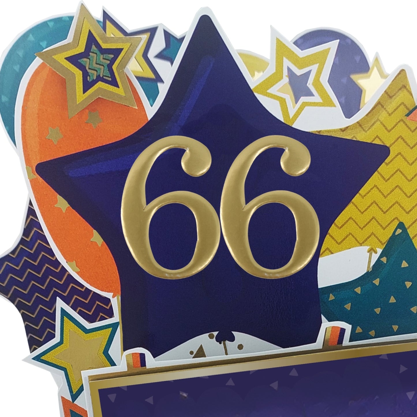 Age 66 Gold Numbers For Birthday Clever Cubes