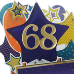 Age 68 Gold Numbers For Birthday Clever Cubes