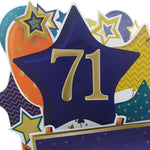 Age 71 Gold Numbers For Birthday Clever Cubes