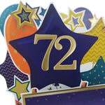 Age 72 Gold Numbers For Birthday Clever Cubes