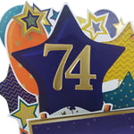 Age 74 Gold Numbers For Birthday Clever Cubes