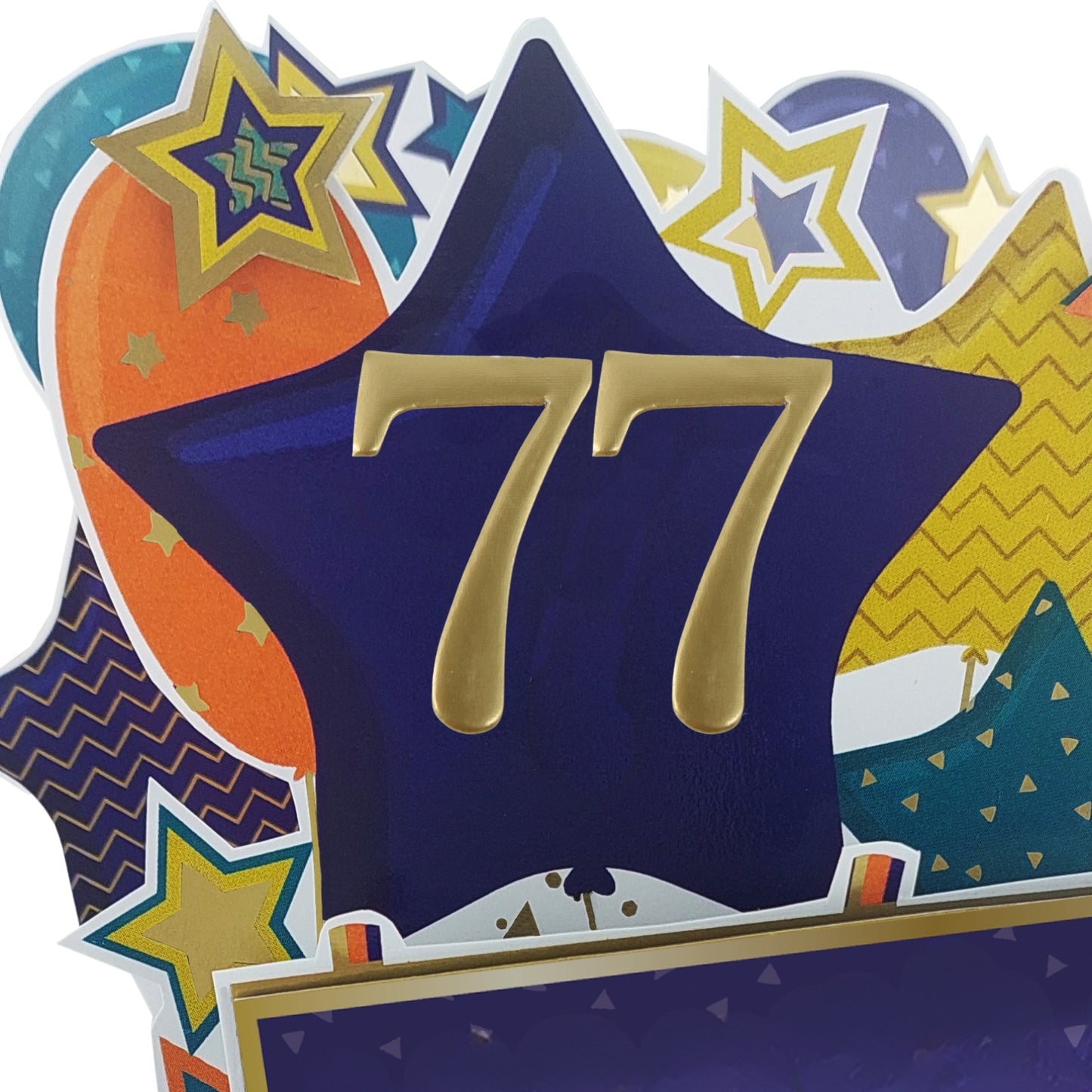 Age 77 Gold Numbers For Birthday Clever Cubes