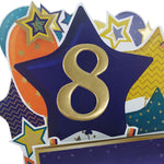 Age 8 Gold Numbers For Birthday Clever Cubes