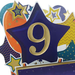 Age 9 Gold Numbers For Birthday Clever Cubes