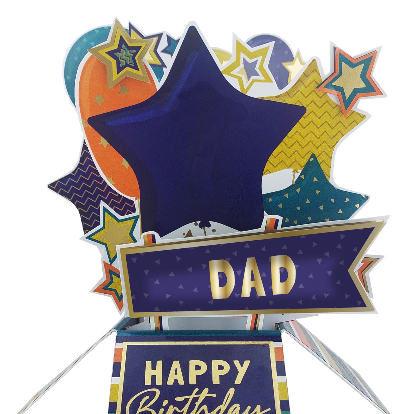 Clever Cubes Dad Happy Birthday Pop Up Birthday Card For Dads 3D Cube Card