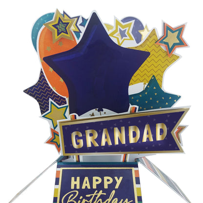 Clever Cubes Grandad Pop Up Birthday Card For Grandfather 3D Cube Card