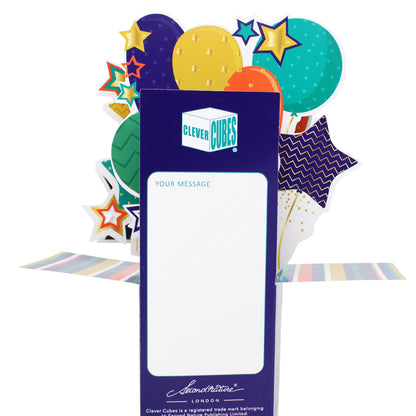 Clever Cubes Great-Grandson Pop Up Birthday Card For Him 3D Cube Card