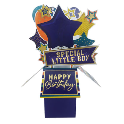 Clever Cubes Special Little Boy Pop Up Birthday Card For Child 3D Cube Card