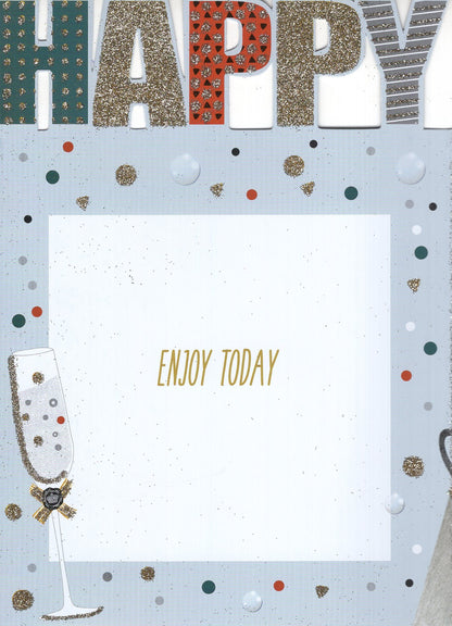 60th Birthday Male 3D Cutting Edge Birthday Card