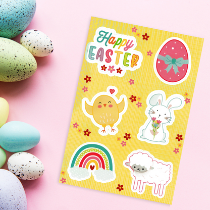 Happy Easter Stickers Easter Chick Decorative Spring Craft Sticker Accessories