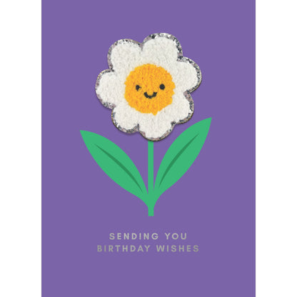 Decopatch Birthday Wishes Card Includes Removable Flower Patch