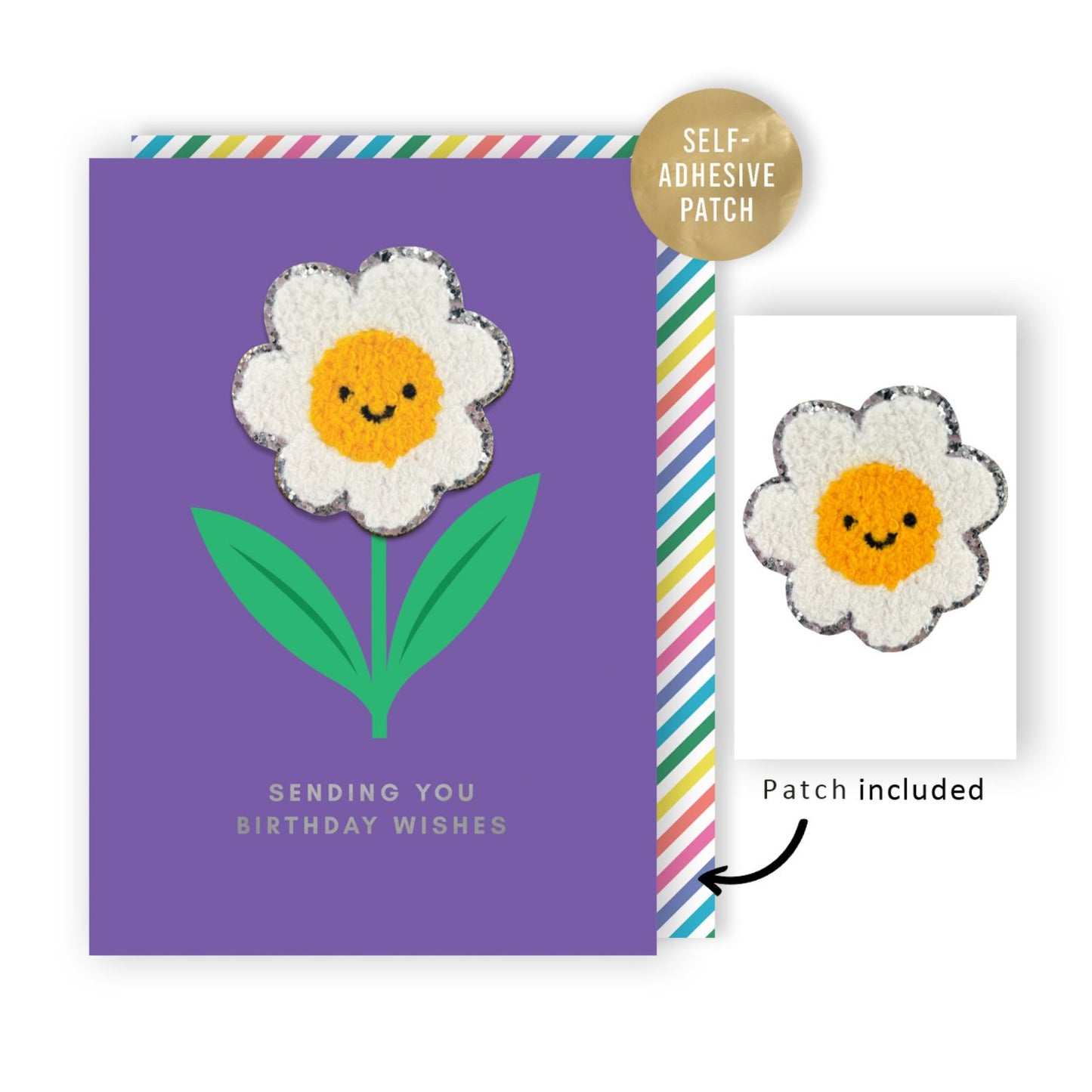 Decopatch Birthday Wishes Card Includes Removable Flower Patch