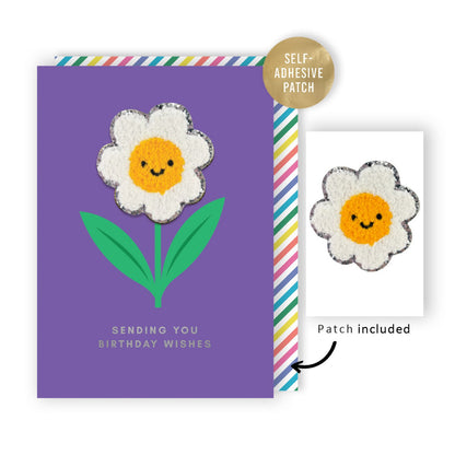 Decopatch Birthday Wishes Card Includes Removable Flower Patch