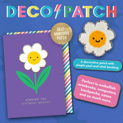 Decopatch Birthday Wishes Card Includes Removable Flower Patch