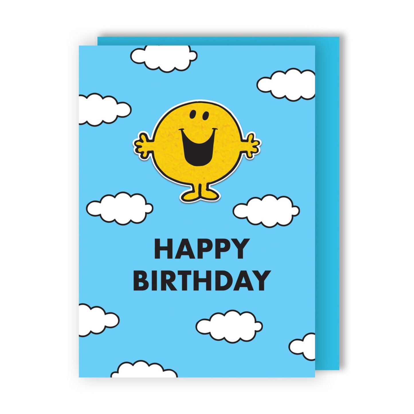 Decopatch Mr. Men Birthday Card Includes Removable Mr. Happy Patch