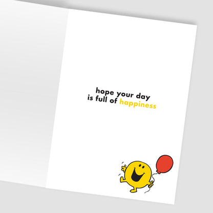 Decopatch Mr. Men Birthday Card Includes Removable Mr. Happy Patch