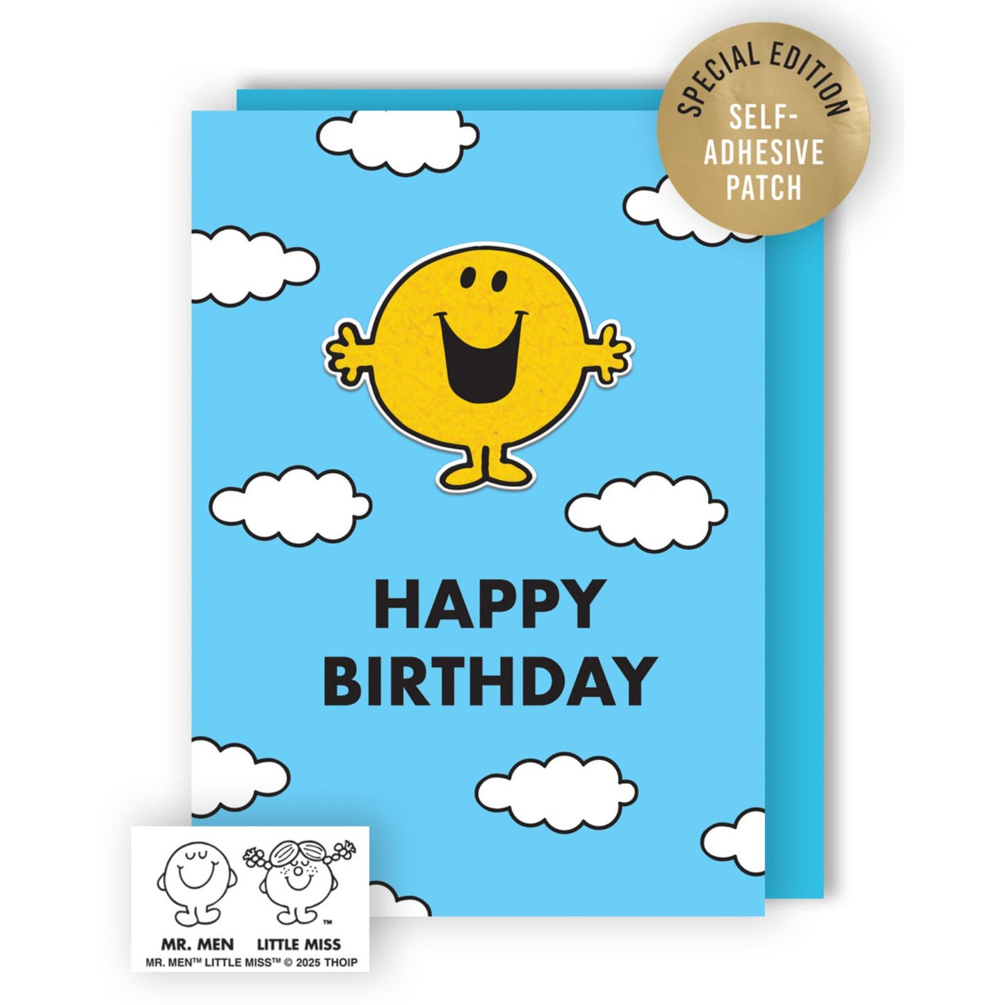 Decopatch Mr. Men Birthday Card Includes Removable Mr. Happy Patch