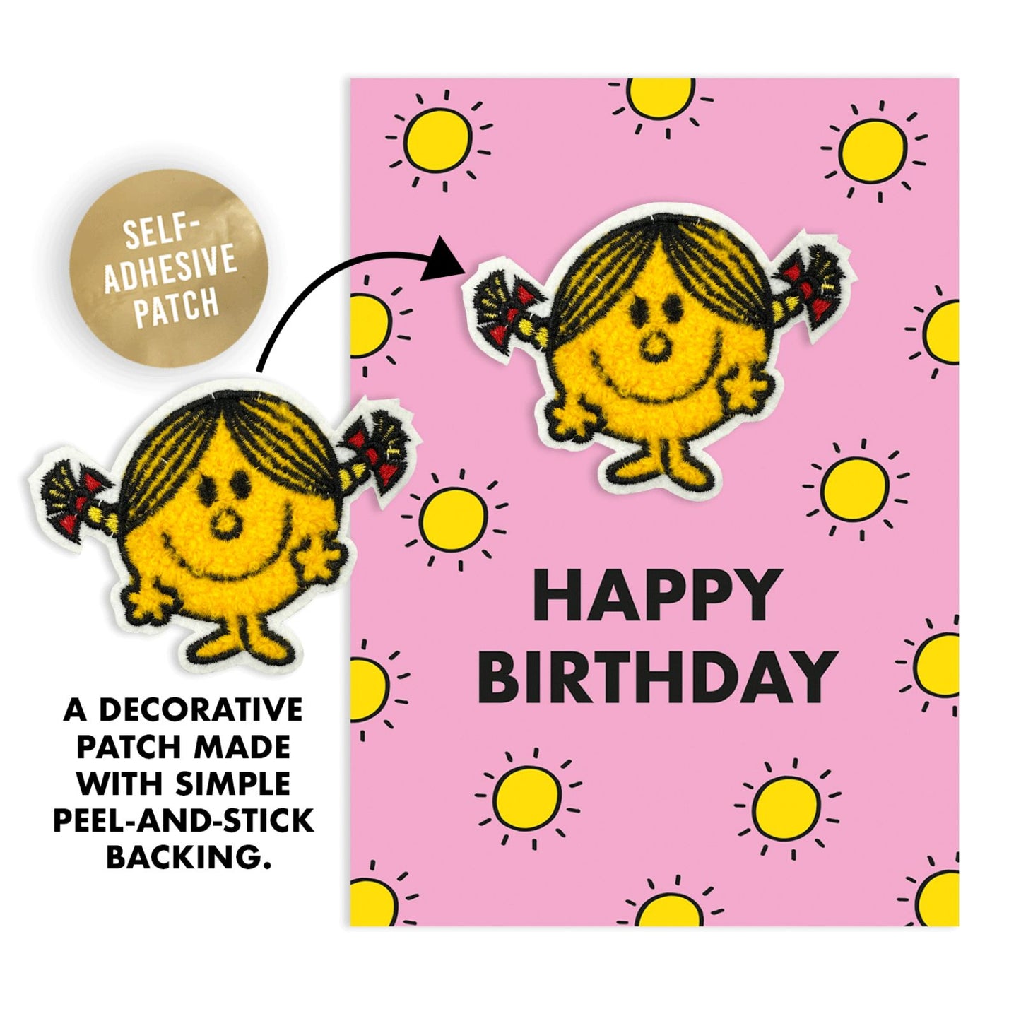 Decopatch Mr. Men Birthday Card Includes Removable Little Miss Sunshine Patch