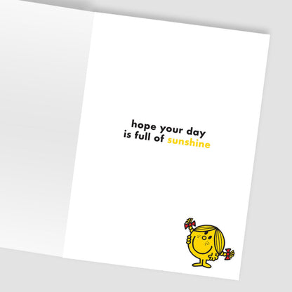 Decopatch Mr. Men Birthday Card Includes Removable Little Miss Sunshine Patch