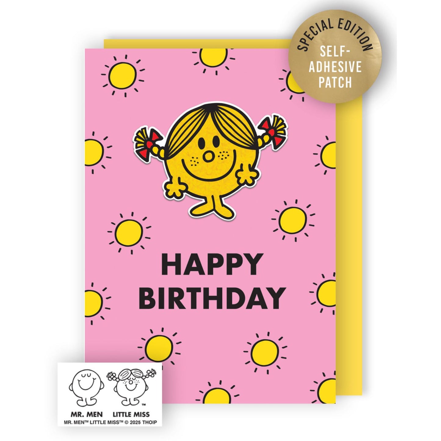 Decopatch Mr. Men Birthday Card Includes Removable Little Miss Sunshine Patch