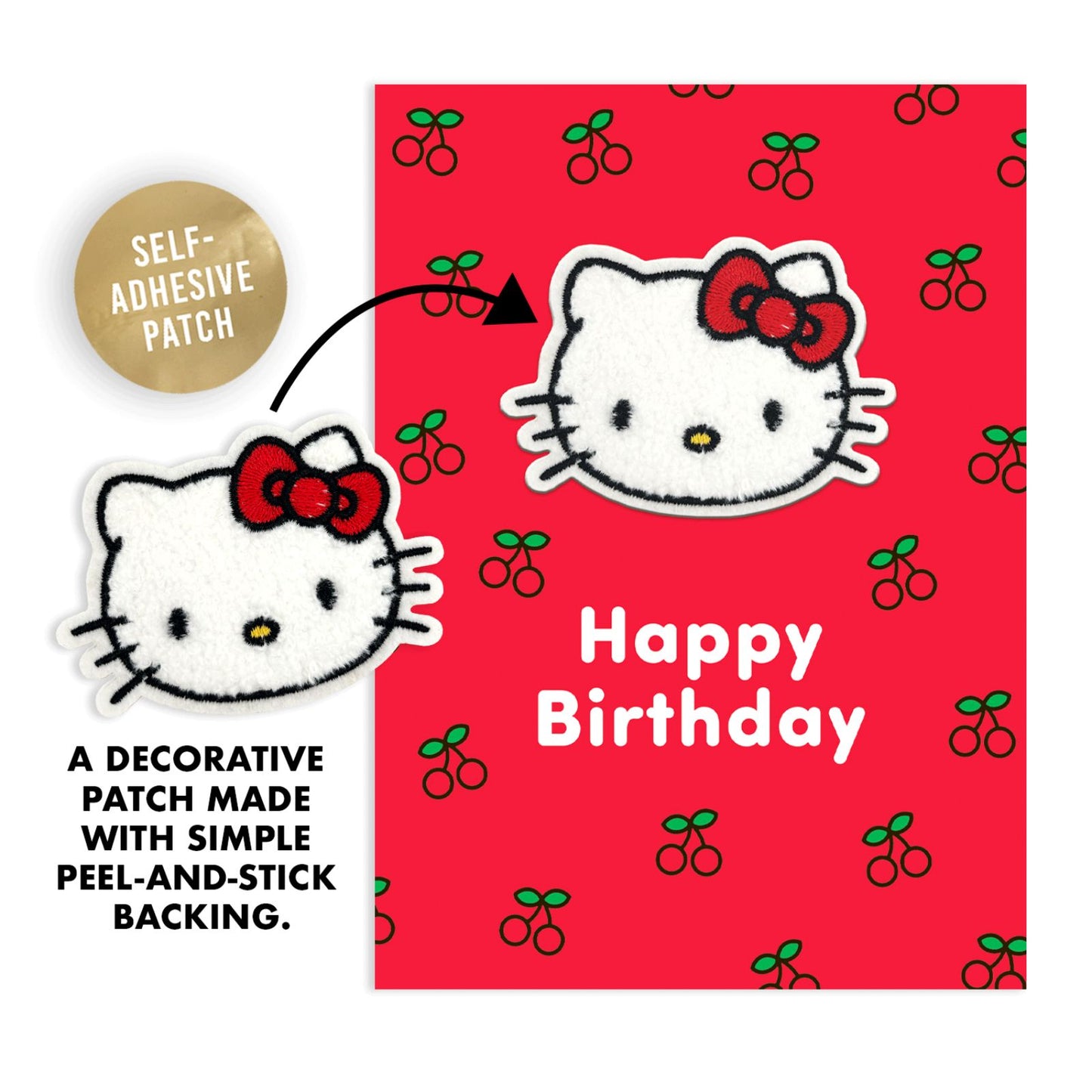 Decopatch Hello Kitty Birthday Card Includes Removable Hello Kitty Patch