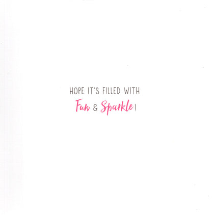 Hand-Finished Magical Unicorn Birthday Greeting Card