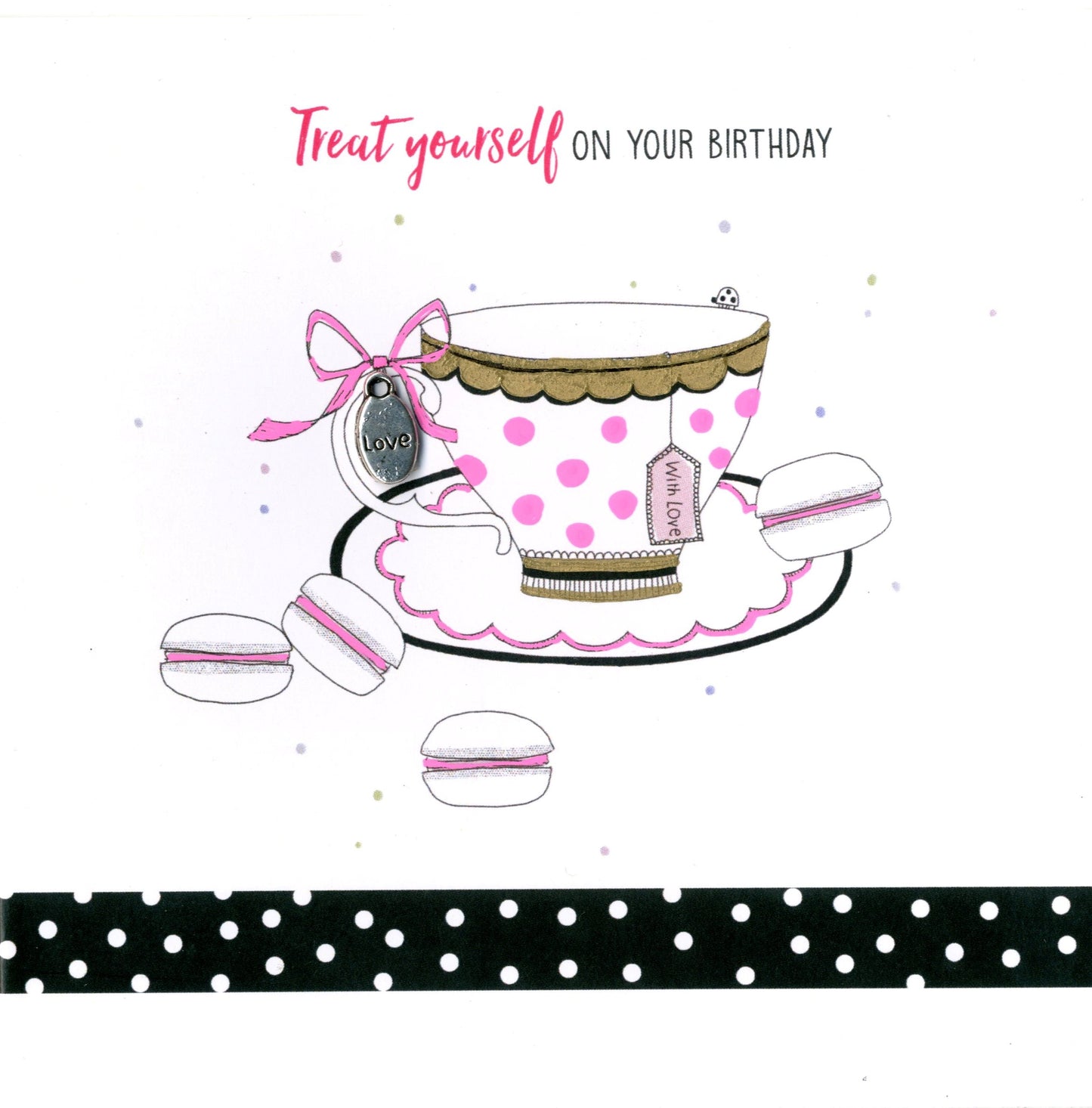 Hand-Finished Teacup With Love Birthday Greeting Card