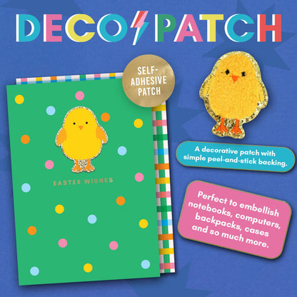 Decopatch Easter Wishes Card Includes Removable Easter Chick Patch