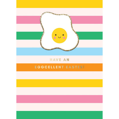Decopatch Eggcellent Easter Card Includes Removable Fried Egg Patch