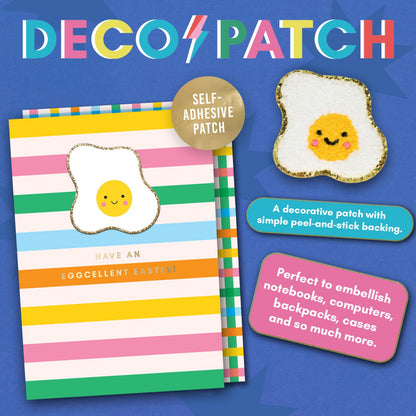 Decopatch Eggcellent Easter Card Includes Removable Fried Egg Patch