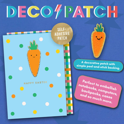 Decopatch Happy Easter Card Includes Removable Happy Carrot Patch