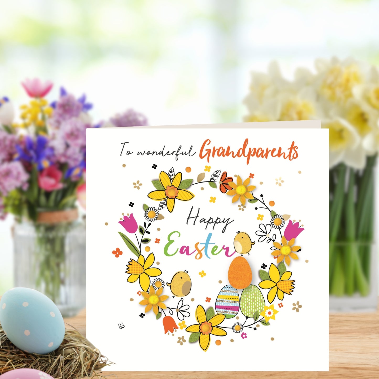 Wonderful Grandparents Hand-Finished Easter Greeting Card