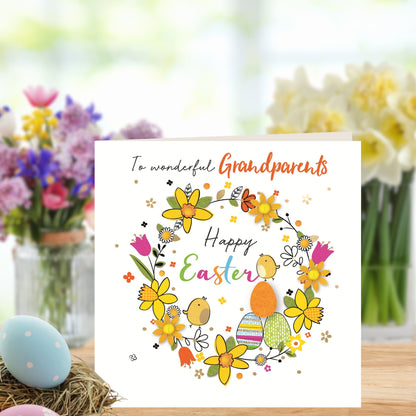 Wonderful Grandparents Hand-Finished Easter Greeting Card