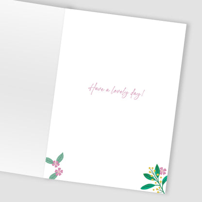 For You On Your Birthday Pretty Purple Posies! Contemporary Birthday Card
