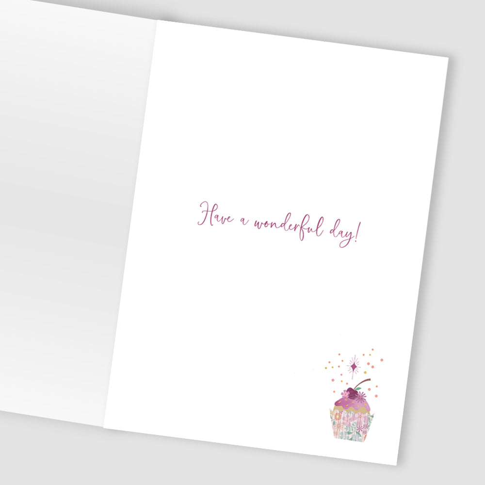 Happy Birthday Yummy Fun Surprise! Contemporary Birthday Card