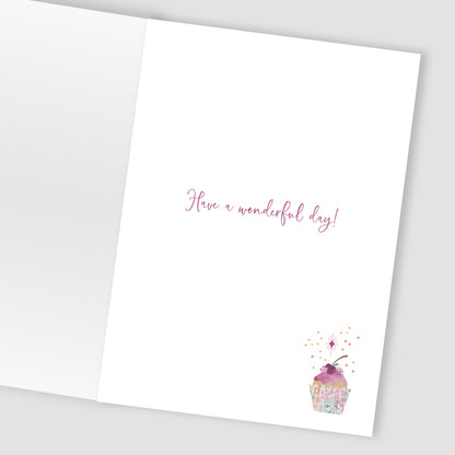 Happy Birthday Yummy Fun Surprise! Contemporary Birthday Card