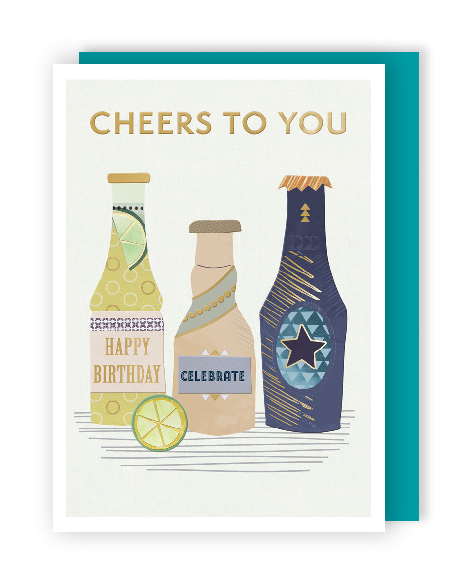 Cheers To You Happy Sips Galore! Contemporary Birthday Card