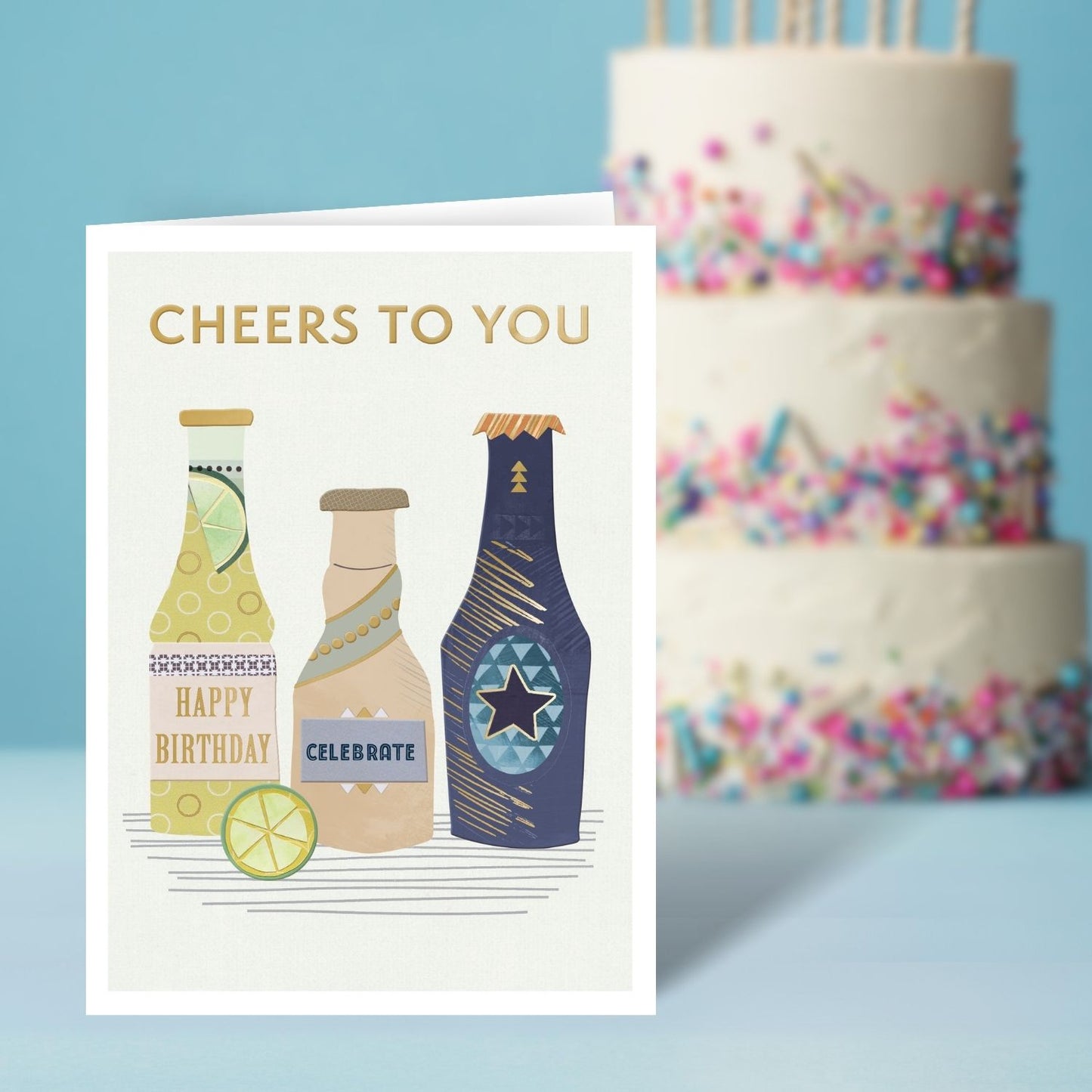 Cheers To You Happy Sips Galore! Contemporary Birthday Card