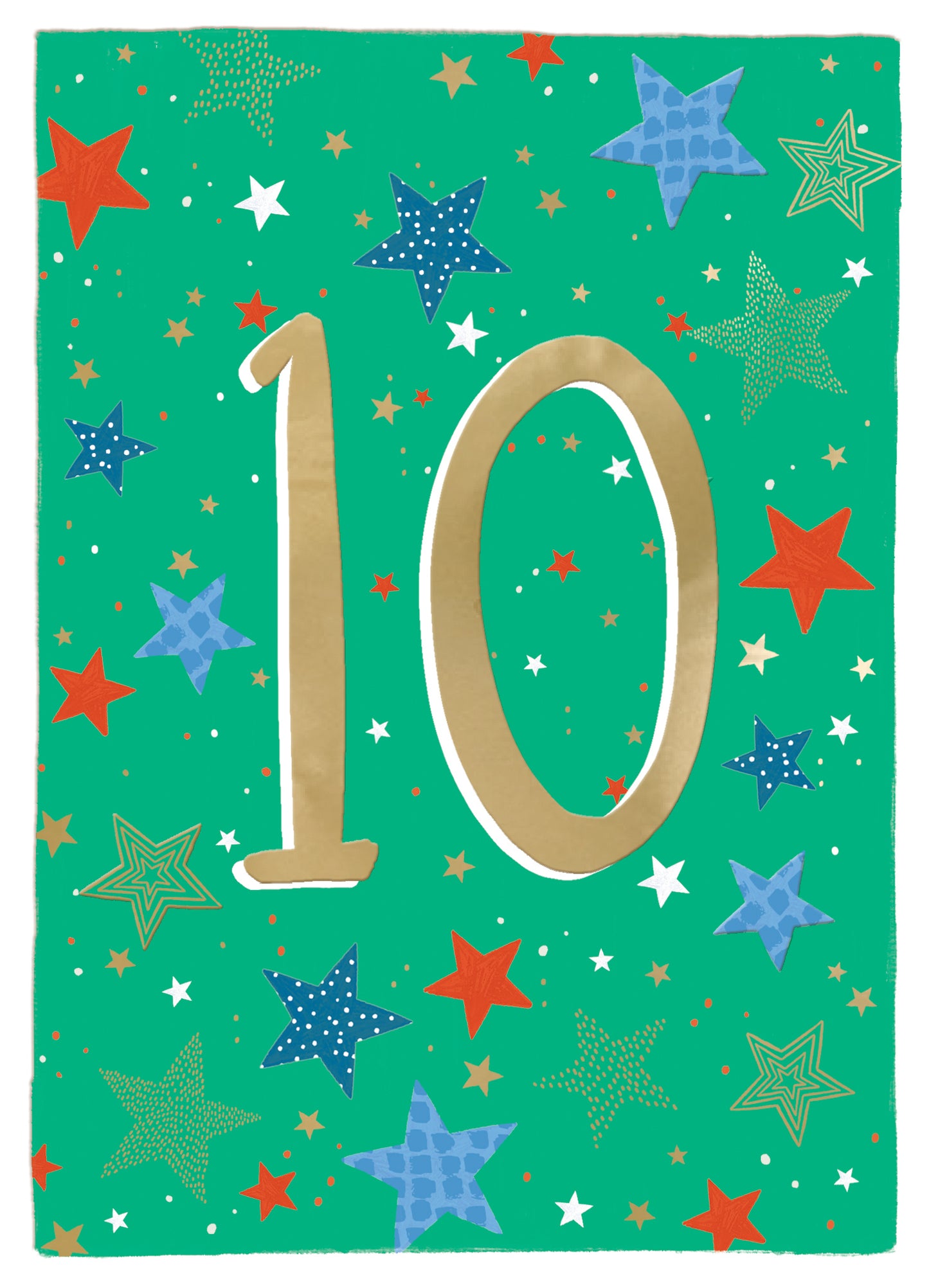 Age 10 Birthday Boy 10th Ten-Tastic Fun! Contemporary Birthday Card